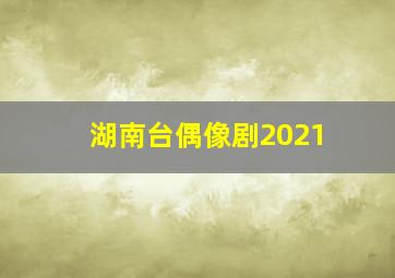 湖南台偶像剧2021