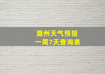 滁州天气预报一周7天查询表