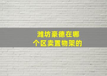 潍坊豪德在哪个区卖置物架的