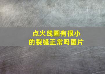 点火线圈有很小的裂缝正常吗图片