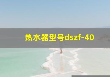 热水器型号dszf-40