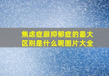 焦虑症跟抑郁症的最大区别是什么呢图片大全