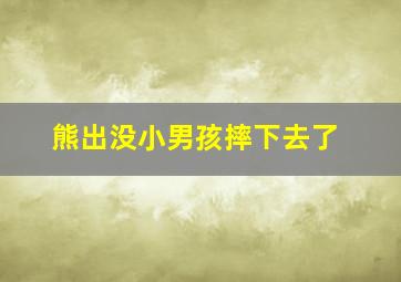 熊出没小男孩摔下去了