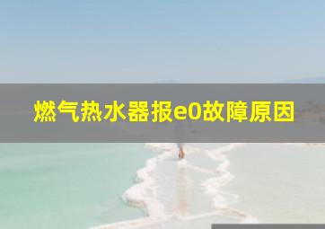 燃气热水器报e0故障原因