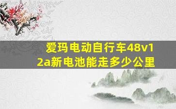 爱玛电动自行车48v12a新电池能走多少公里