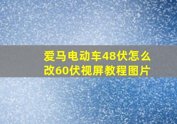 爱马电动车48伏怎么改60伏视屏教程图片