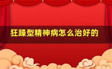 狂躁型精神病怎么治好的