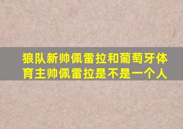 狼队新帅佩雷拉和葡萄牙体育主帅佩雷拉是不是一个人