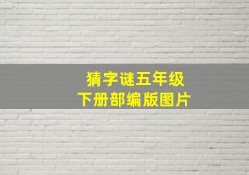 猜字谜五年级下册部编版图片