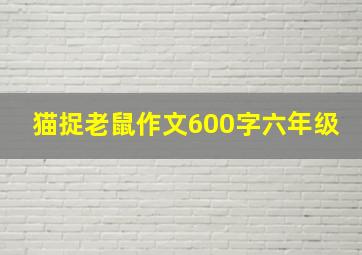 猫捉老鼠作文600字六年级