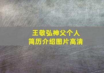 王敬弘神父个人简历介绍图片高清