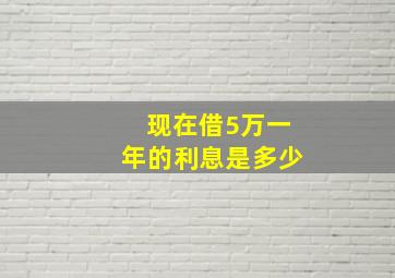 现在借5万一年的利息是多少