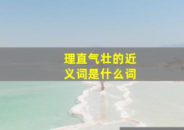 理直气壮的近义词是什么词