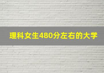 理科女生480分左右的大学