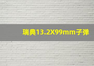 瑞典13.2X99mm子弹