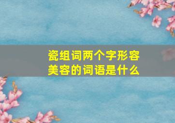 瓷组词两个字形容美容的词语是什么