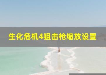 生化危机4狙击枪缩放设置