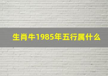 生肖牛1985年五行属什么