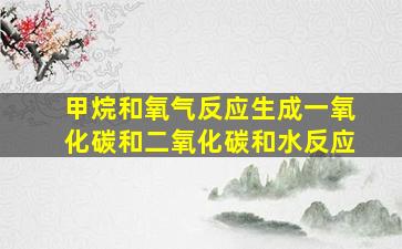 甲烷和氧气反应生成一氧化碳和二氧化碳和水反应