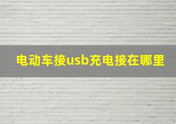 电动车接usb充电接在哪里