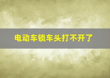 电动车锁车头打不开了