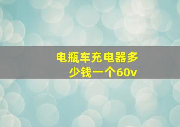 电瓶车充电器多少钱一个60v