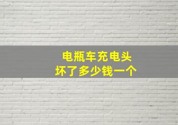 电瓶车充电头坏了多少钱一个