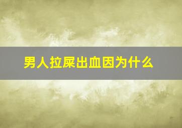 男人拉屎出血因为什么