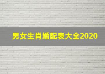 男女生肖婚配表大全2020