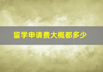 留学申请费大概都多少