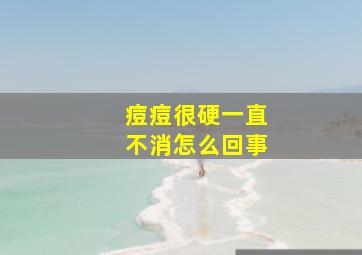 痘痘很硬一直不消怎么回事