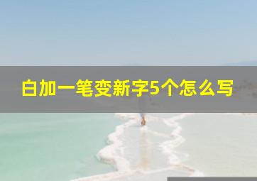 白加一笔变新字5个怎么写