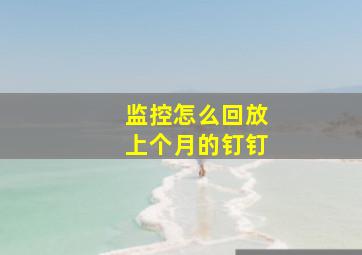 监控怎么回放上个月的钉钉