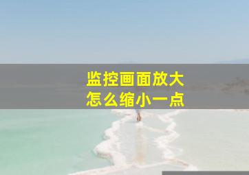 监控画面放大怎么缩小一点