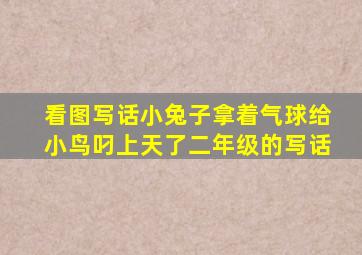 看图写话小兔子拿着气球给小鸟叼上天了二年级的写话