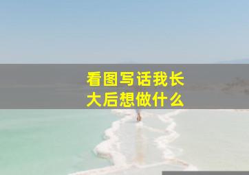 看图写话我长大后想做什么