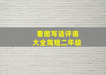 看图写话评语大全简短二年级