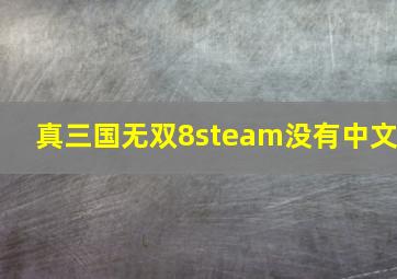 真三国无双8steam没有中文