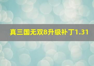 真三国无双8升级补丁1.31