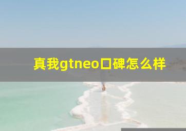 真我gtneo口碑怎么样