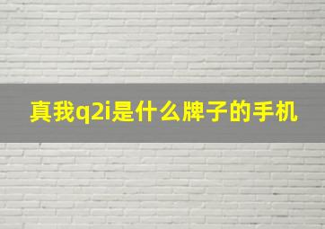 真我q2i是什么牌子的手机