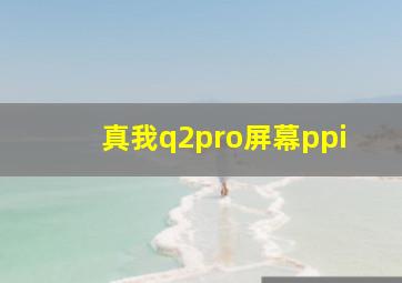 真我q2pro屏幕ppi