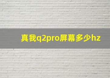 真我q2pro屏幕多少hz