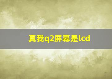 真我q2屏幕是lcd