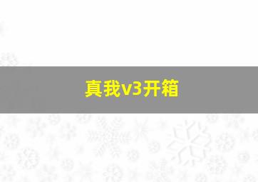 真我v3开箱