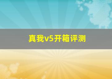 真我v5开箱评测