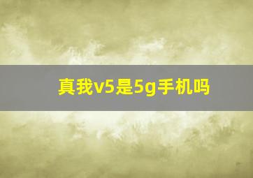 真我v5是5g手机吗