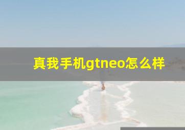 真我手机gtneo怎么样