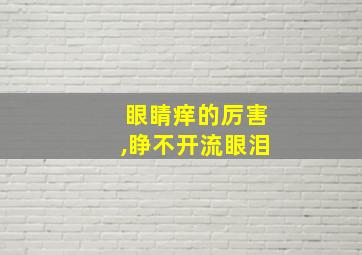 眼睛痒的厉害,睁不开流眼泪