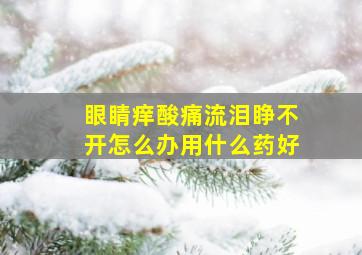 眼睛痒酸痛流泪睁不开怎么办用什么药好